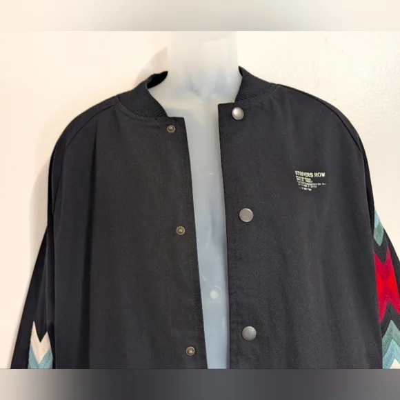 Strivers Row Y2K Preppy Dark Academia Streetwear Embroidered Bomber Jacket L